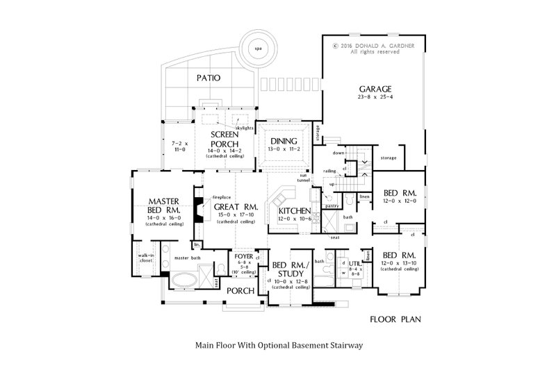 Dream House Plan - Main Floor With Basement Stair