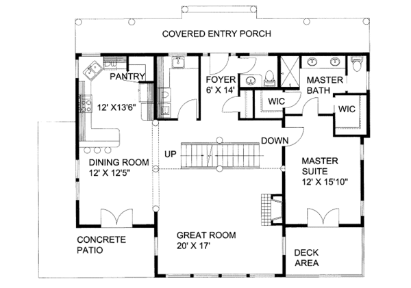 Craftsman Floor Plan - Main Floor Plan #117-692