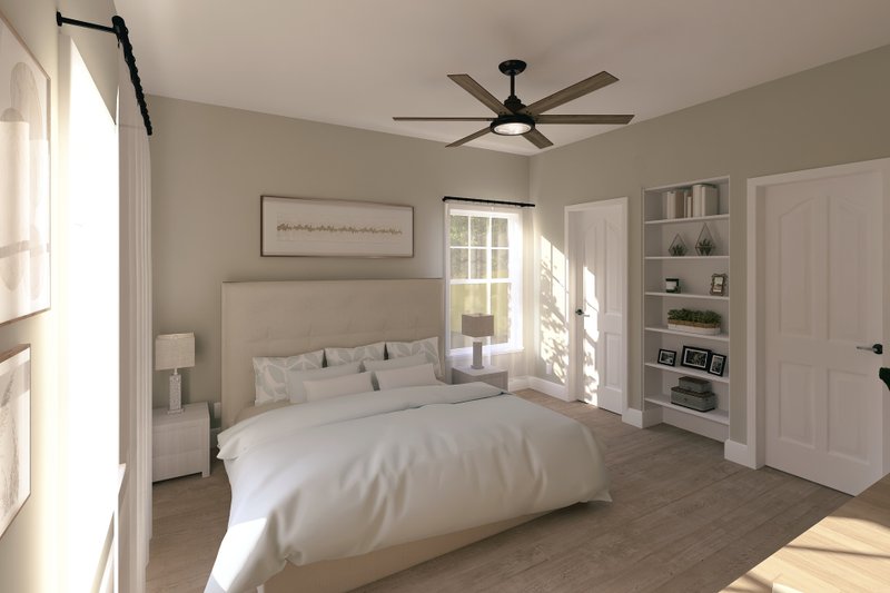 Home Plan - Interior - Master Bedroom for Country House Plan #44-177 - 3 bed, 2 bath