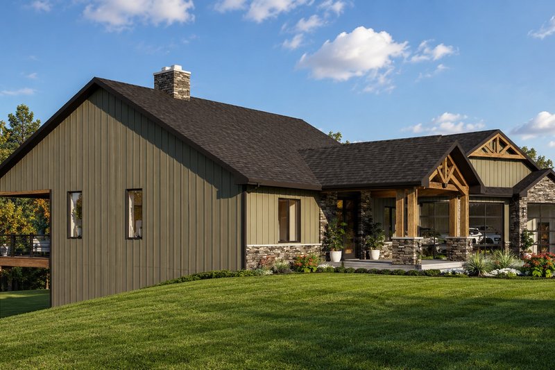 House Blueprint - Exterior - Other Elevation 3 for Craftsman House Plan #1064-513 - 2 bed, 2.5 bath