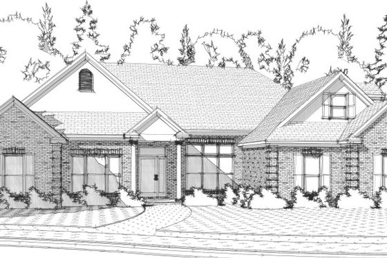 Exterior - Front Elevation for Traditional House Plan #63-203 - 4 bed, 3.5 bath