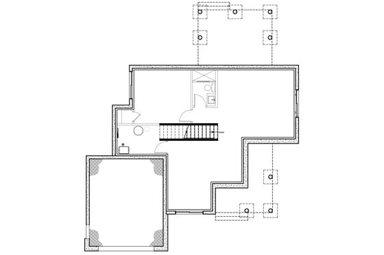 Floor Plan - Lower Floor for Farmhouse House Plan #23-2740 - 3 bed, 2 bath