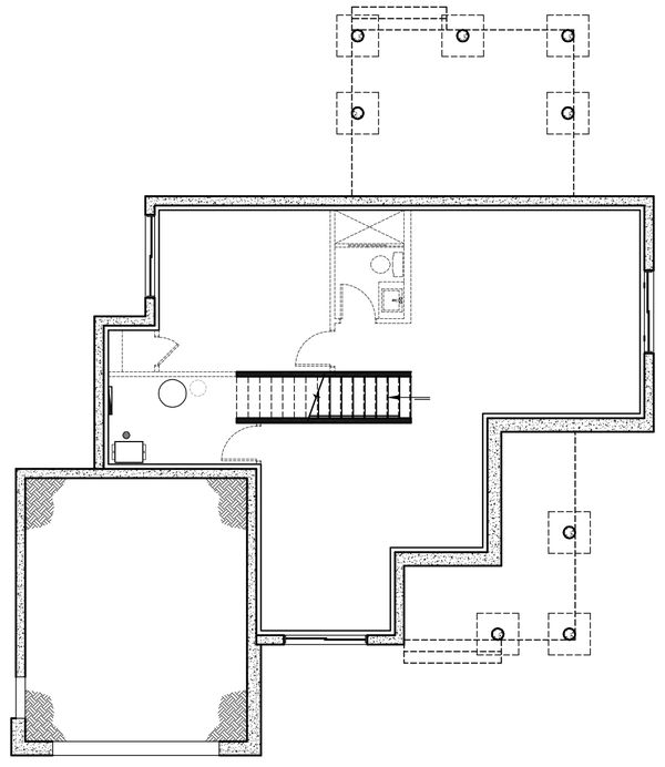 Dream House Plan - Farmhouse Floor Plan - Lower Floor Plan #23-2740