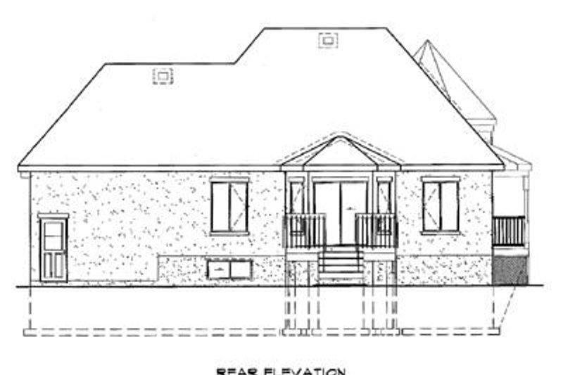 House Blueprint - Exterior - Rear Elevation for Victorian House Plan #25-133 - 3 bed, 1 bath