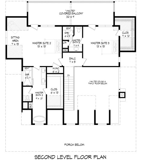 Traditional Style House Plan - 3 Beds 3.5 Baths 2718 Sq/Ft Plan #932 ...