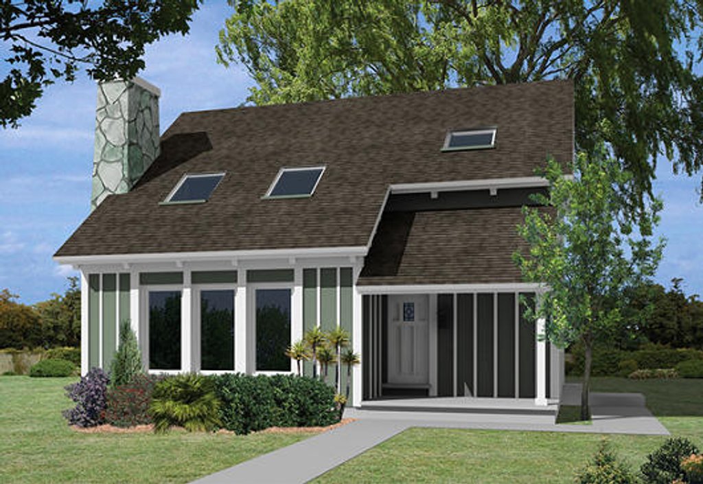 Contemporary Style House Plan - 2 Beds 1.5 Baths 1278 Sq/Ft Plan #57