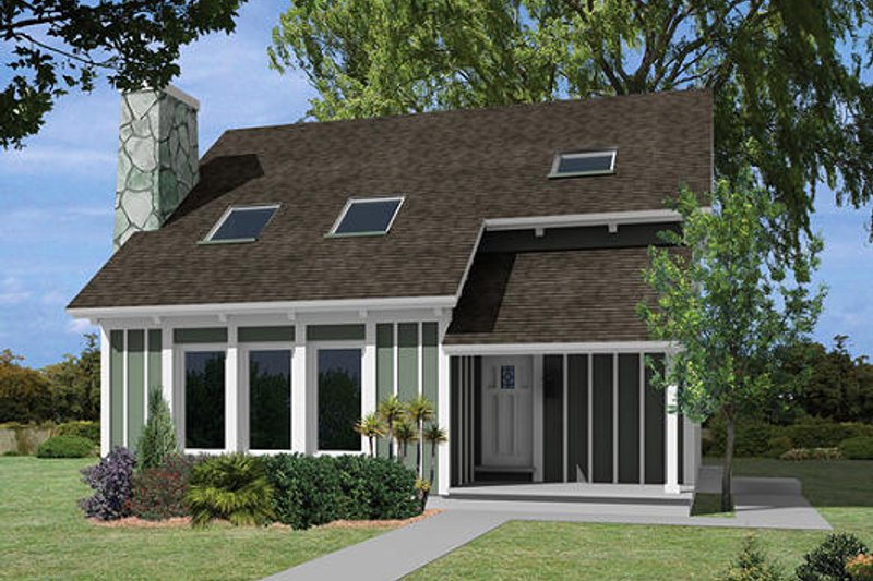 Architectural House Design - Contemporary Exterior - Front Elevation Plan #57-255