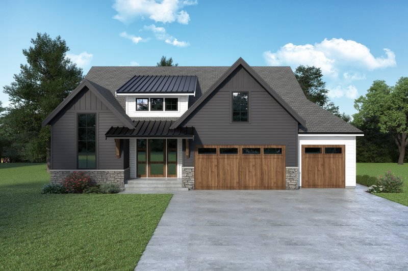 Dream House Plan - Farmhouse Exterior - Front Elevation Plan #1070-171