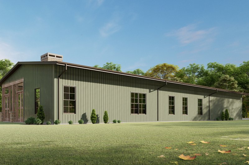 Home Plan - Exterior - Covered Porch for Barndominium House Plan #1092-37 - 3 bed, 2.5 bath