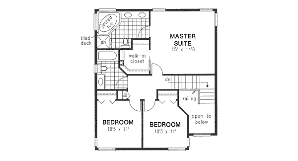 House Design - Traditional Floor Plan - Upper Floor Plan #18-4230