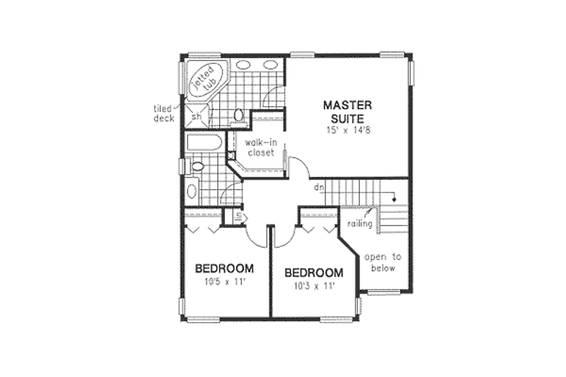 House Plan Design - Floor Plan - Upper Floor for Traditional House Plan #18-4230 - 3 bed, 3 bath