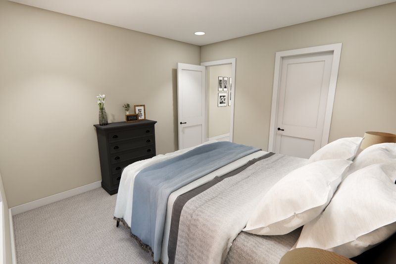 House Blueprint - Interior - Bedroom 1 for Bungalow House Plan #51-1352 - 4 bed, 2.5 bath