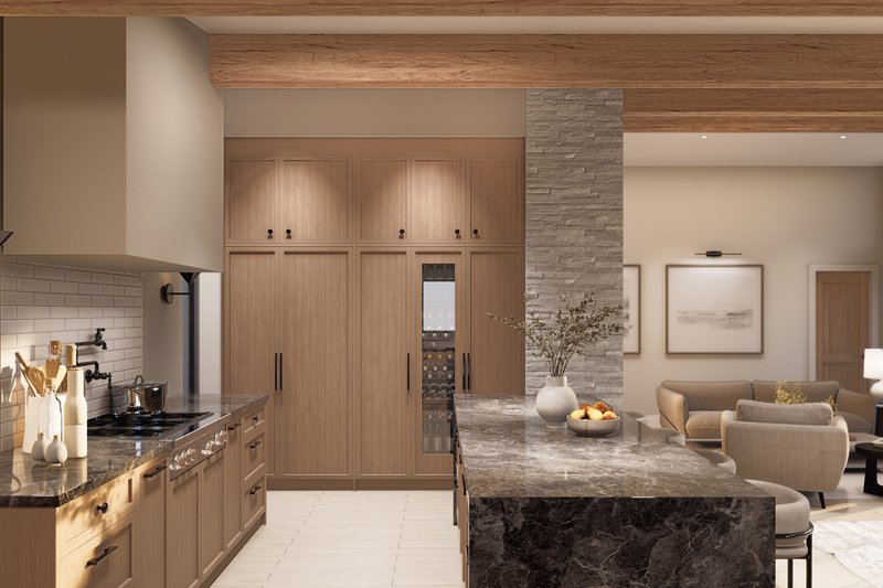 House Blueprint - Interior - Kitchen 3 for Bungalow House Plan #1114-69 - 3 bed, 2 bath