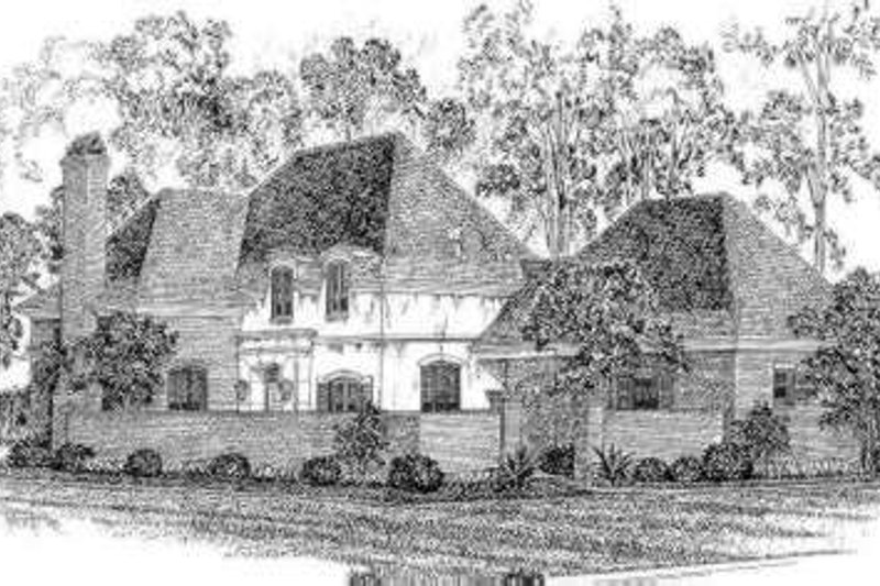 Architectural House Design - European Exterior - Front Elevation Plan #301-107