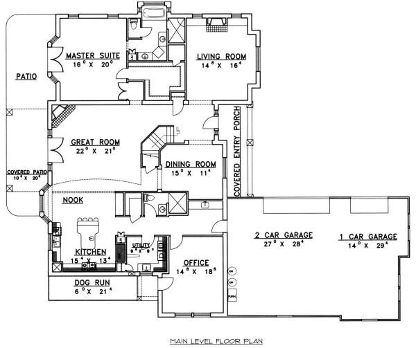 Home Plan - European Floor Plan - Main Floor Plan #117-562