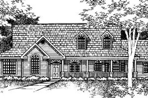 Country Exterior - Front Elevation Plan #320-424