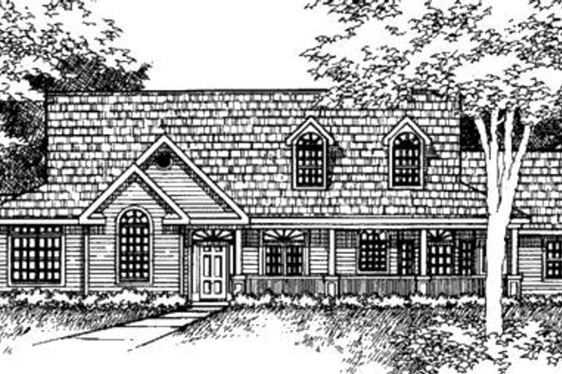 Dream House Plan - Country Exterior - Front Elevation Plan #320-424