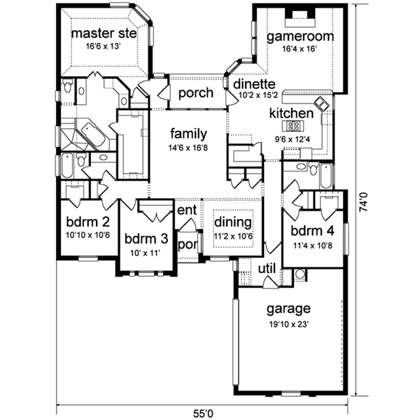 Traditional Floor Plan - Main Floor Plan #84-166