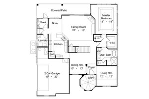 Floor Plan - Main Floor for European House Plan #417-288 - 4 bed, 3.5 bath