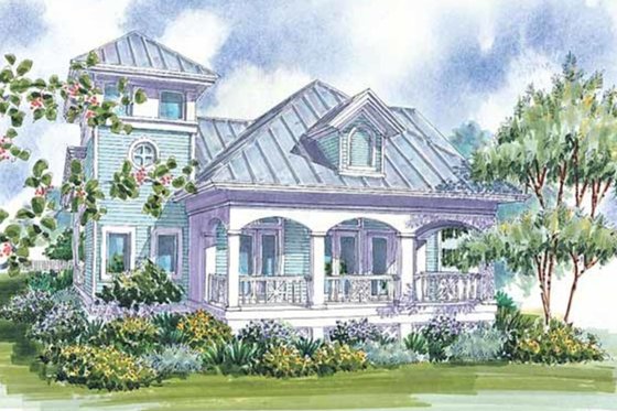 Exterior - Rear Elevation for Country House Plan #930-62 - 3 bed, 3 bath