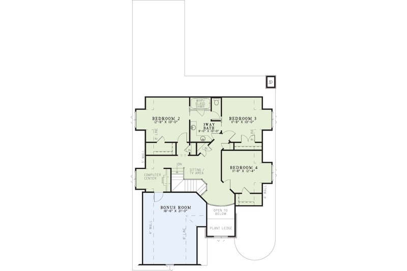 Dream House Plan - Floor Plan - Upper Floor for European House Plan #17-2307 - 4 bed, 2.5 bath