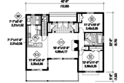 Country Style House Plan - 2 Beds 1 Baths 1133 Sq/Ft Plan #25-4571 