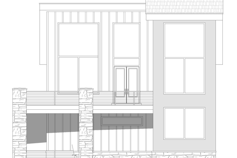 Dream House Plan - Exterior - Other Elevation 1 for Modern House Plan #932-495 - 2 bed, 3 bath