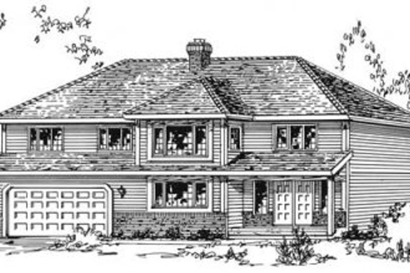 House Blueprint - Traditional Exterior - Front Elevation Plan #18-8969