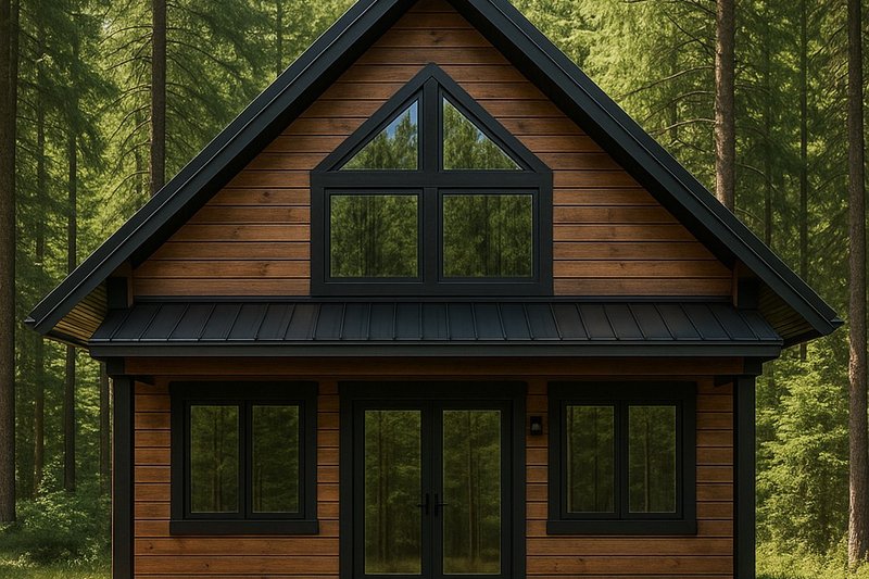 House Blueprint - Exterior - Other Elevation for Cabin House Plan #112-296 - 2 bed, 1 bath