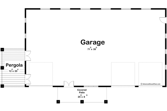 Floor Plan - Main Floor for Modern House Plan #455-591, 0 bath