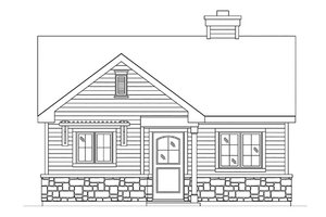 Exterior - Front Elevation 3 for Cottage House Plan #22-607 - 1 bed, 1 bath