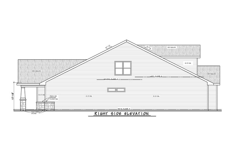 Architectural House Design - Exterior - Other Elevation 1 for Craftsman House Plan #20-2431 - 3 bed, 3 bath