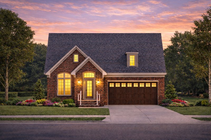 Architectural House Design - European Exterior - Front Elevation Plan #20-2409