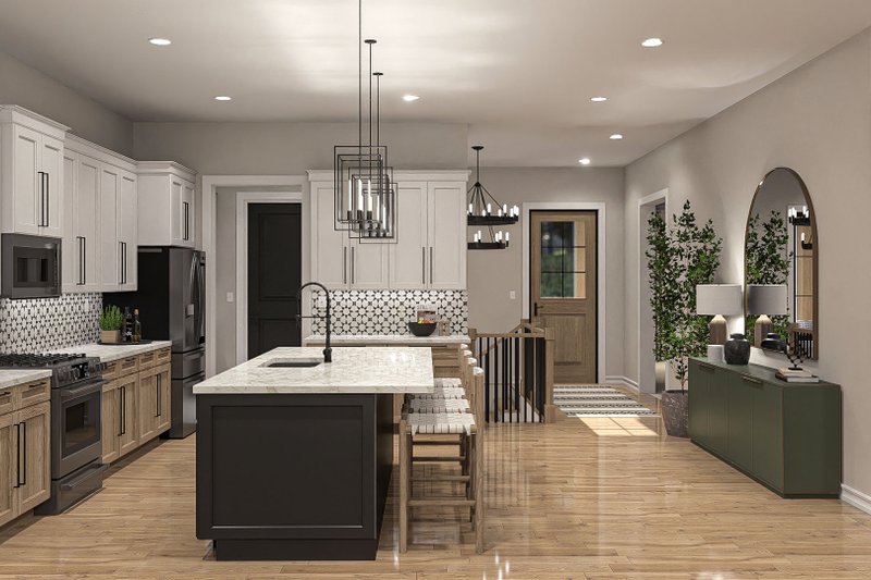 House Blueprint - Interior - Kitchen 1 for Modern House Plan #455-421 - 3 bed, 2.5 bath