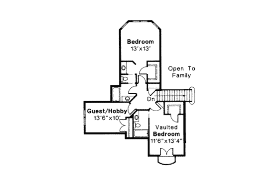 Floor Plan - Upper Floor House Plan #124-266 - 4 bed, 4.5 bath
