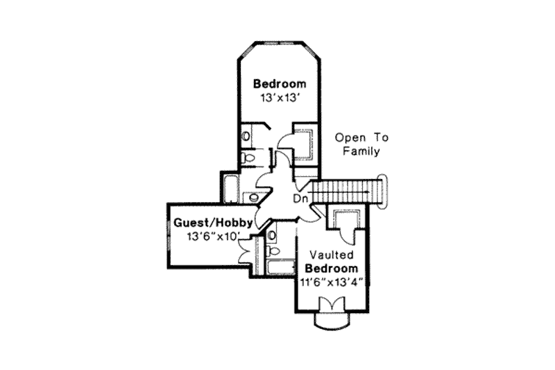 Home Plan - Floor Plan - Upper Floor House Plan #124-266 - 4 bed, 4.5 bath
