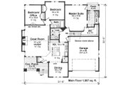 Craftsman Style House Plan - 3 Beds 2 Baths 1807 Sq/Ft Plan #51-519 