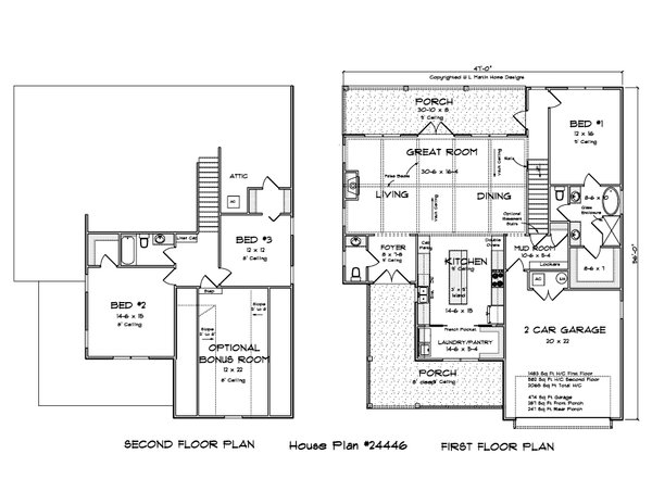 Farmhouse Floor Plan - Main Floor Plan #513-2239