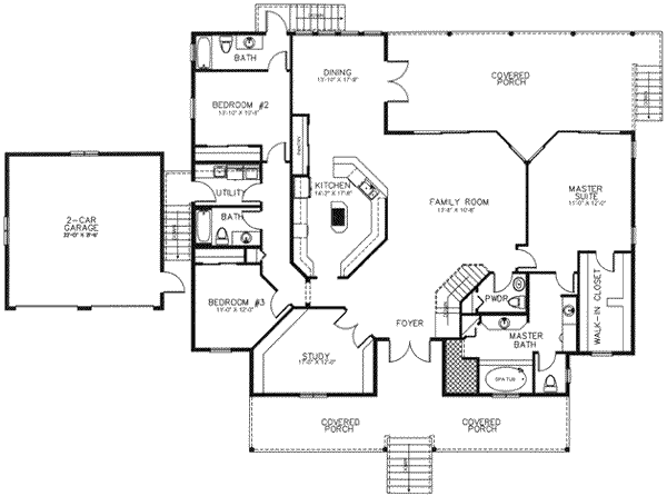 Log Floor Plan - Main Floor Plan #115-160