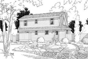 Exterior - Rear Elevation for Country House Plan #312-532 - 3 bed, 2.5 bath