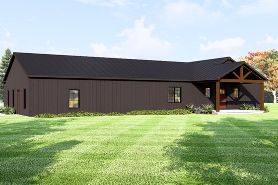 Exterior - Rear Elevation for Craftsman House Plan #1064-335 - 3 bed, 2 bath