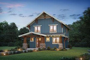 Craftsman Exterior - Front Elevation Plan #48-1114