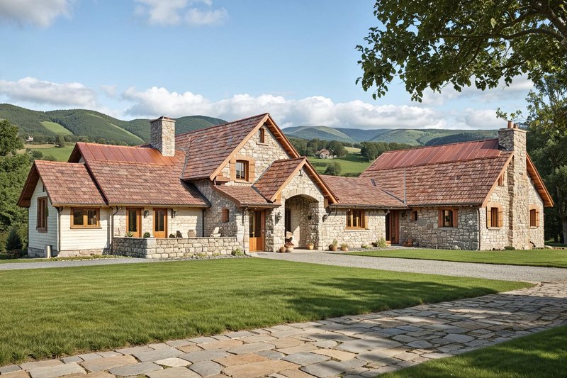 Dream House Plan - Exterior - Front Elevation 2 for Traditional House Plan #117-349 - 3 bed, 3.5 bath