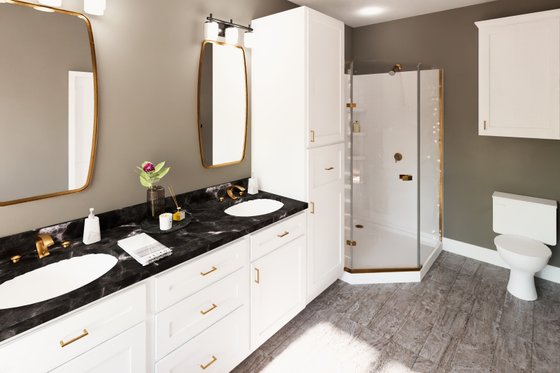 Interior - Master Bathroom for Country House Plan #44-196 - 3 bed, 2 bath