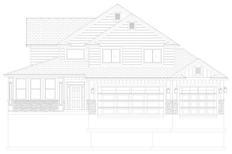 House Plan Design - Exterior - Front Elevation 5 for Craftsman House Plan #1060-65 - 3 bed, 2.5 bath
