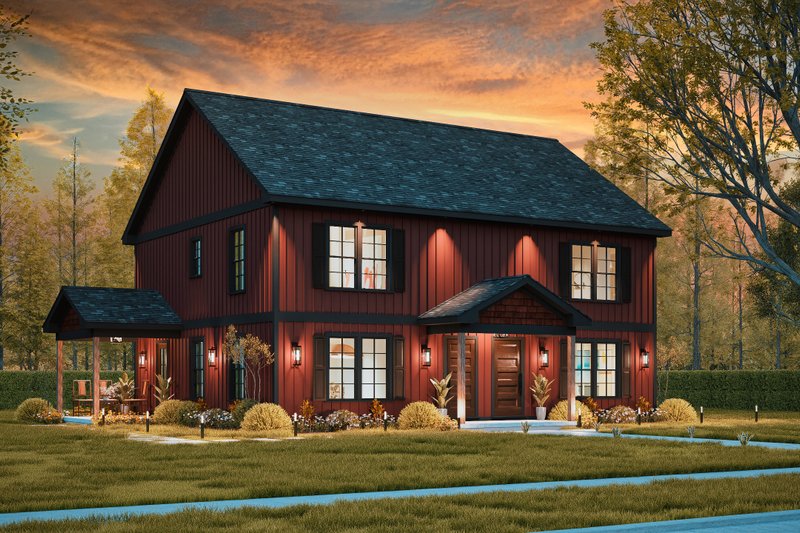 House Blueprint - Exterior - Front Elevation 3 for Bungalow House Plan #54-601 - 6 bed, 6 bath