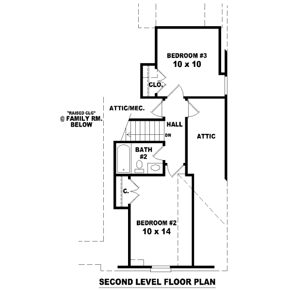 Traditional Floor Plan - Upper Floor Plan #81-13618