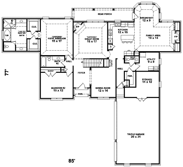 European Floor Plan - Main Floor Plan #81-597