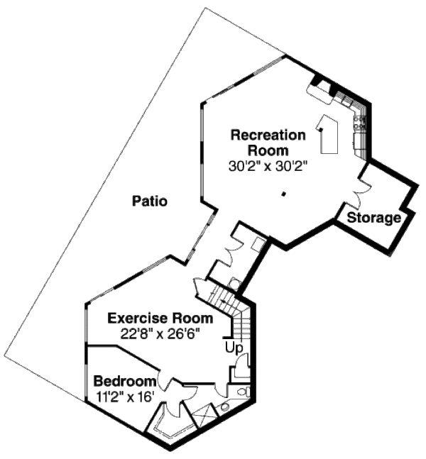 Floor Plan - Lower Floor Plan #124-642