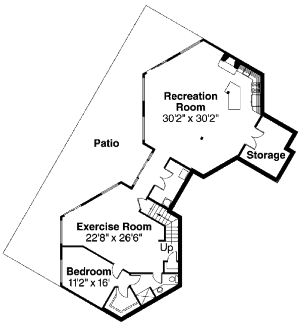 Architectural House Design - Floor Plan - Lower Floor Plan #124-642